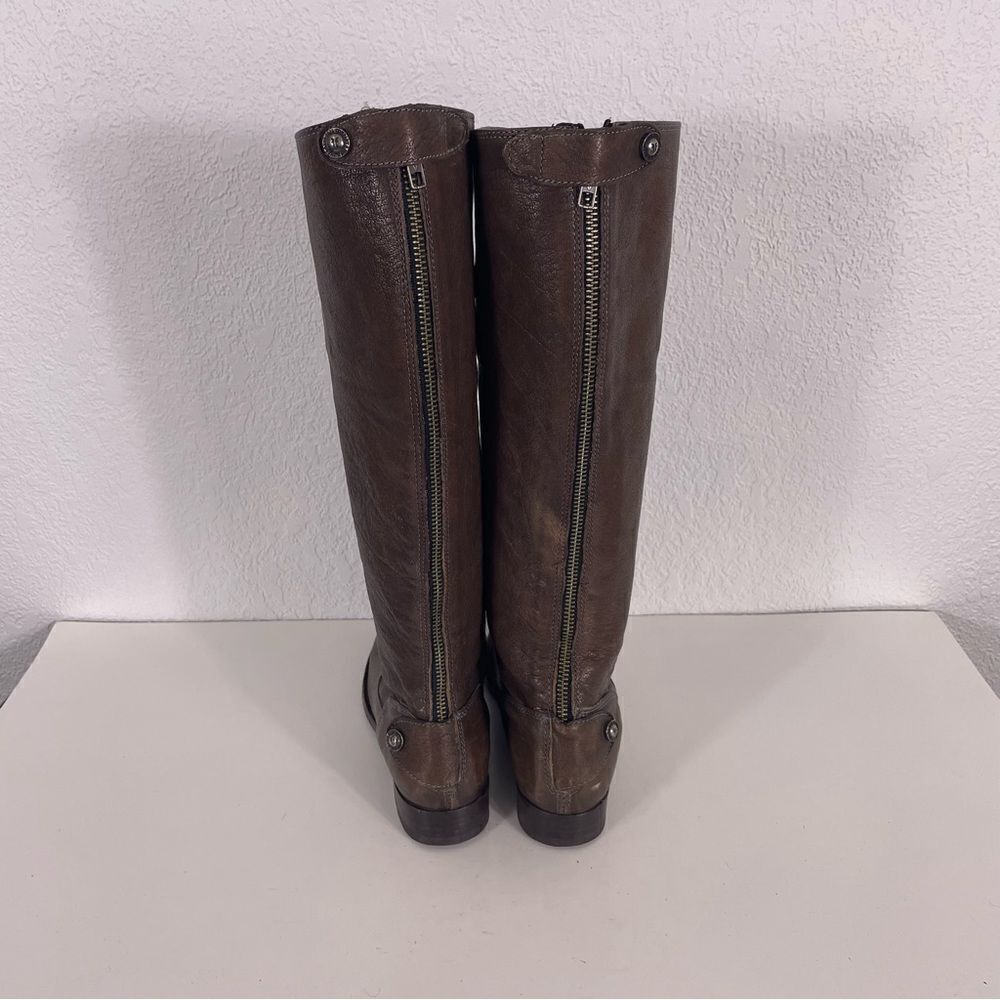 Frye Brown Leather Tall Riding Boots size 6 - Picture 2 of 8